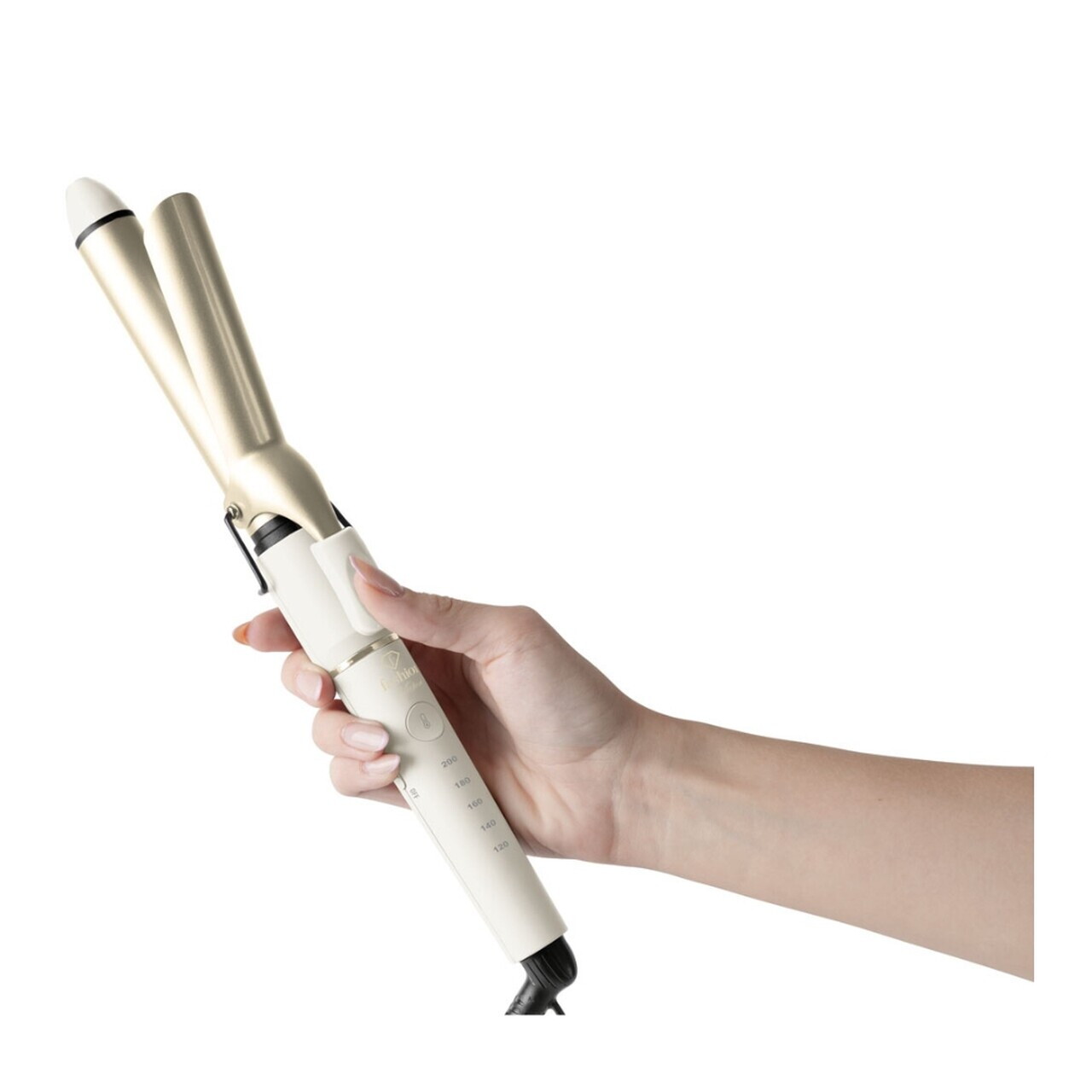 Ondulator de par Fashion TV, Matte Cream-Gold, 50-55W, 200°C, 5 trepte de temperatura, crem - imagine 7